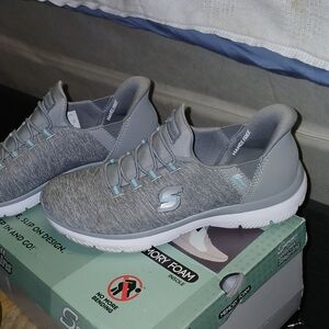 Skechers Men's Gray Slip-On Shoes